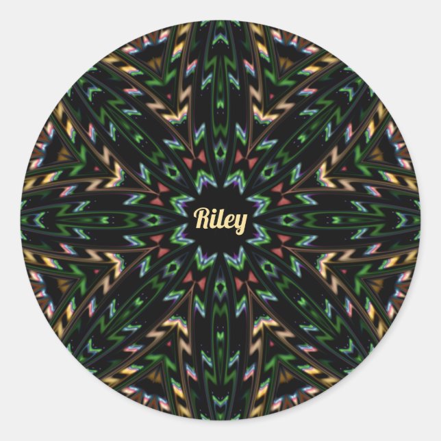 RILEY ~ INTERGALACTIC Multicoloured Sticker ~ (Front)