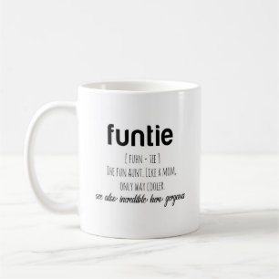 RILEY Modern Cute Funtie Definition Photo Auntie Coffee Mug