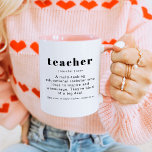 RILEY Modern Cute Teacher Definition Appreciation Mug<br><div class="desc">This ceramic mug features a modern font combination and fun definition of 'teacher'. This coffee cup is the perfect gift for your favourite teacher out there for their graduation,  appreciation,  or just because they're quite literally amazing.</div>