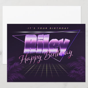 Riley Name First Name pura retro card Birthday