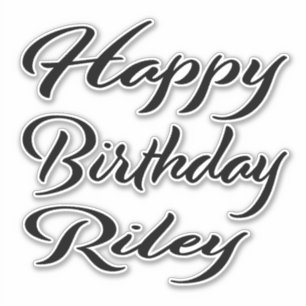 Riley Name Vorname black Sticker Geburtstag