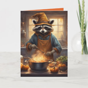Riley Racoon Halloween recipe funny Halloween Card