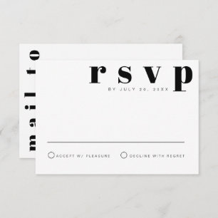 RILEY Retro Bold Modern Postcard RSVP Card