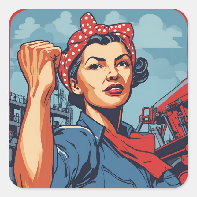 Riley-Rose Square Sticker (Front)