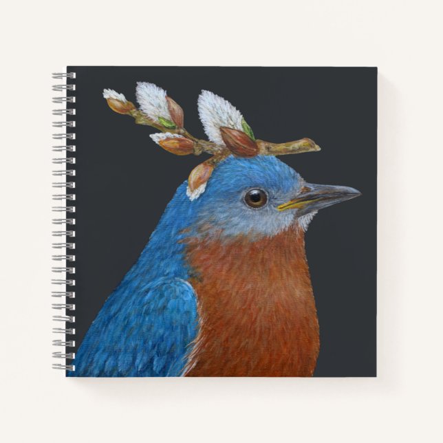 Riley the bluebird Spiral Notebook (Front)