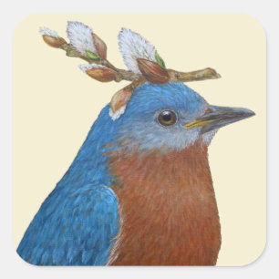 Riley the eastern bluebird stickers