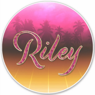 Riley Vorname Name golden pink Aufkleber Sticker