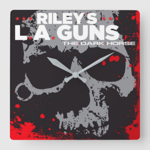 Riley's L.A.GUNS Orange Vinyl Cover Art Square Wall Clock