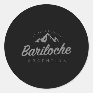 Riloche Mountain Vacation Skiing Argentina Classic Round Sticker