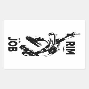 Rim Brakes Do The Job Cycling Rectangular Sticker