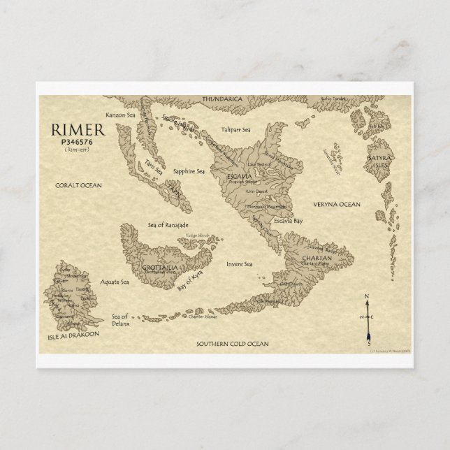Rimarian World Map 2009 Postcard (Front)