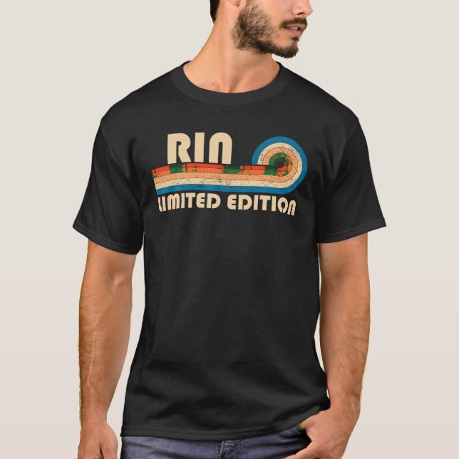 RIN Surname Retro Vintage 80s 90s Birthday Reunion T-Shirt (Front)