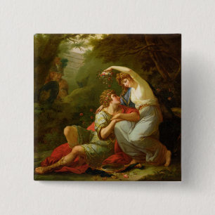 Rinaldo and Armida, 1771 (oil on canvas) 15 Cm Square Badge