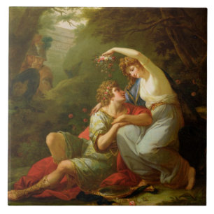 Rinaldo and Armida, 1771 (oil on canvas) Ceramic Tile