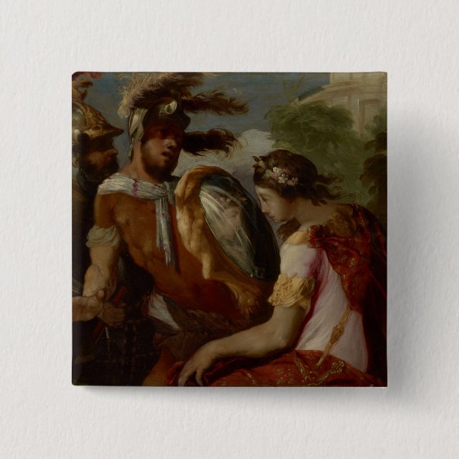 Rinaldo and the Mirror-Shield, c.1650-55 15 Cm Square Badge (Front)