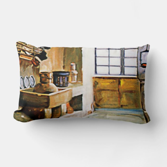 Rincón gallego (Apunte)/Galician nook (Sketch) Lumbar Cushion (Front)