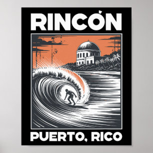 Rincon Puerto Rico Surfing Souvenir  Poster