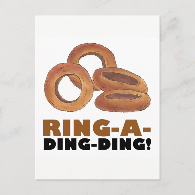 Ring-a-Ding-Ding Bride Engagement Bachelorette Announcement Postcard (Front)
