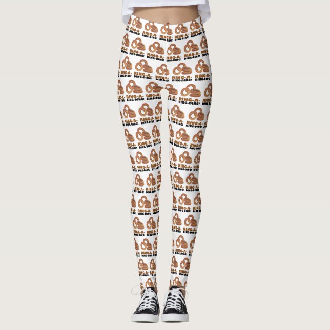 Ring-a-Ding-Ding Bride Wedding Bachelorette Funny Leggings (Front)