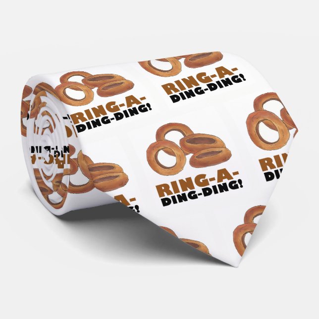 Ring-a-Ding-Ding Onion Funny Groom Wedding Gift Tie (Rolled)