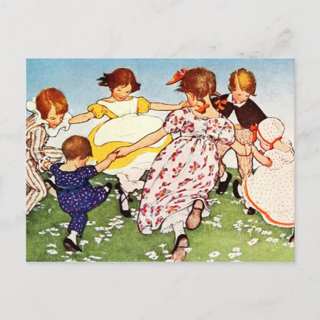 Ring a Ring o' Roses Postcard (Front)