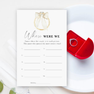 Ring and Bow bridal shower Where were we game