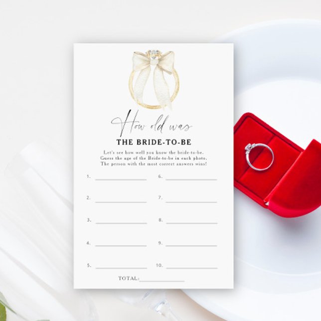 Ring and Bow How old was the bride to be game (Creator Uploaded)