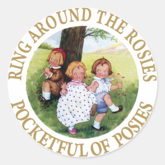 Ring Around the Rosies, Pocketful of Posies Classic Round Sticker