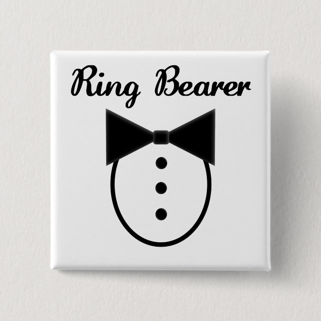 Ring Bearer 15 Cm Square Badge (Front)