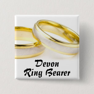 Ring Bearer 15 Cm Square Badge