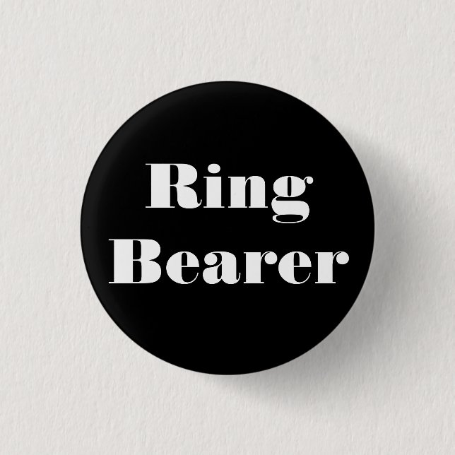 Ring Bearer 3 Cm Round Badge (Front)
