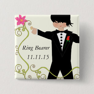 Ring Bearer  BowTie Wedding Badges