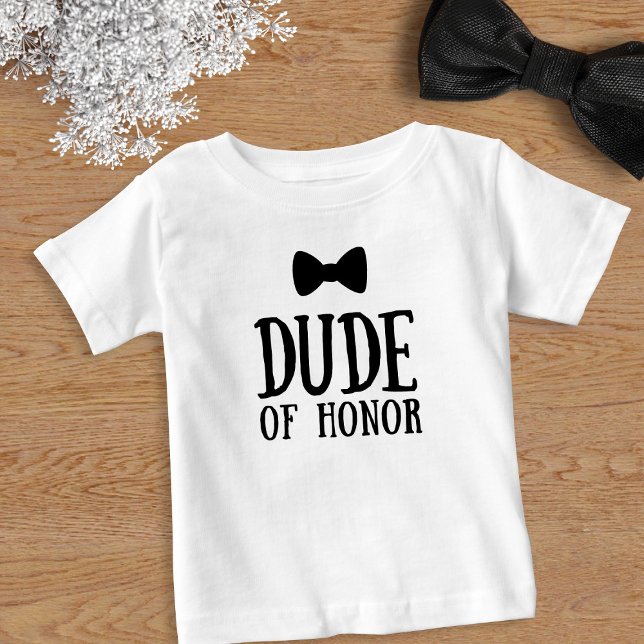 Ring Bearer Bridal Party Wedding Dude of Honour Toddler T-Shirt (A cute Dude of Honor baby t-shirt for your little guy)