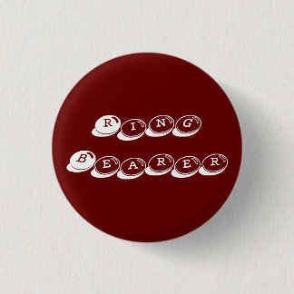 "Ring Bearer" - Candy Bits Text 3 Cm Round Badge