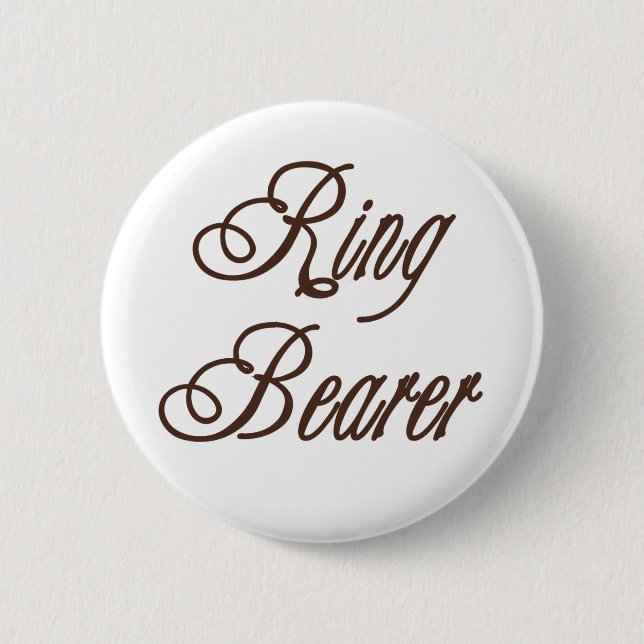 Ring Bearer Classy Browns 6 Cm Round Badge (Front)