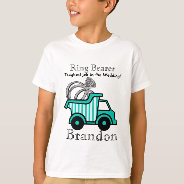 Ring Bearer Dump Truck T-Shirt (Front)