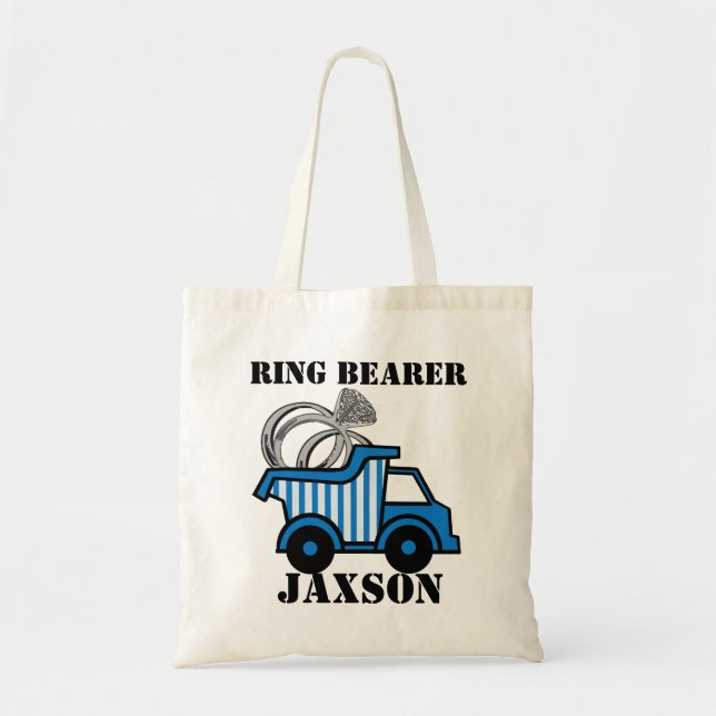 Ring Bearer Dump Truck Tote Bag (Front)