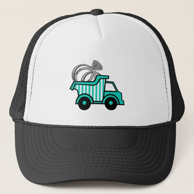Ring Bearer Dump Truck Trucker Hat (Front)