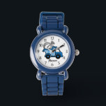 Ring Bearer Dump Truck Watch<br><div class="desc">Blue dump truck ring bearer watch makes the perfect wedding thank you gift for a special little ring bearer.  Personalise with a name to make it extra special.</div>