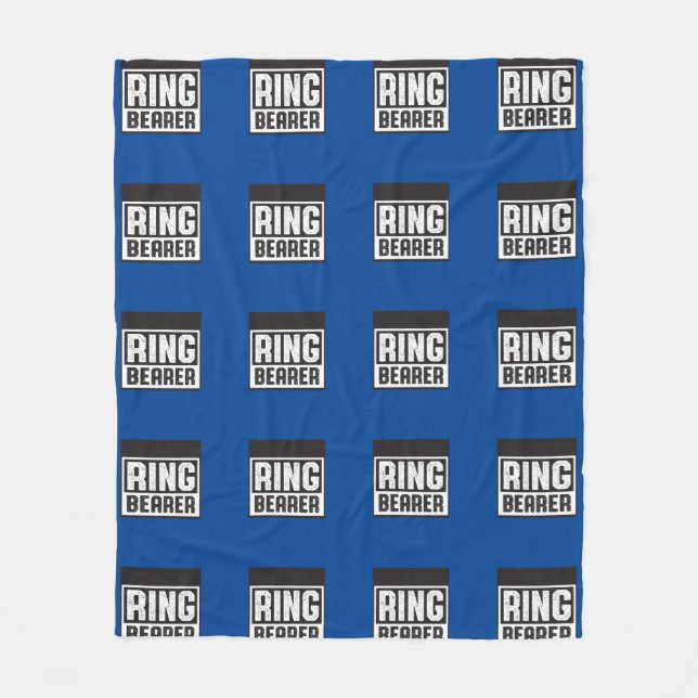 Ring Bearer Fleece Blanket Blu and Blk Collection  (Front)