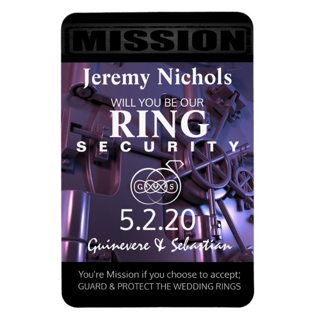 Ring Bearer Invitation Magnet (Vertical)
