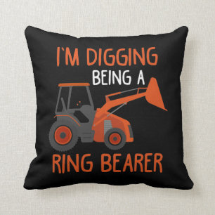 Ring Bearer Kid Tractor lover Wedding Son Farmer Cushion