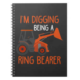 Ring Bearer Kid Tractor lover Wedding Son Farmer Notebook
