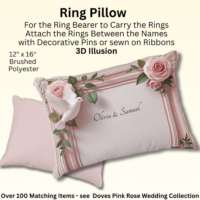 Ring Bearer Pillow With Bride & Groom Names (Creator Uploaded)