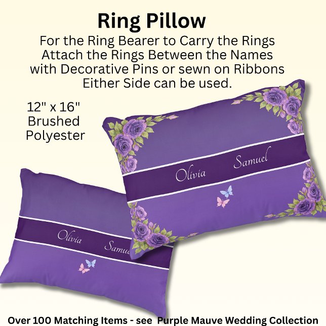 Ring Bearer Pillow With Bride & Groom Names (Creator Uploaded)
