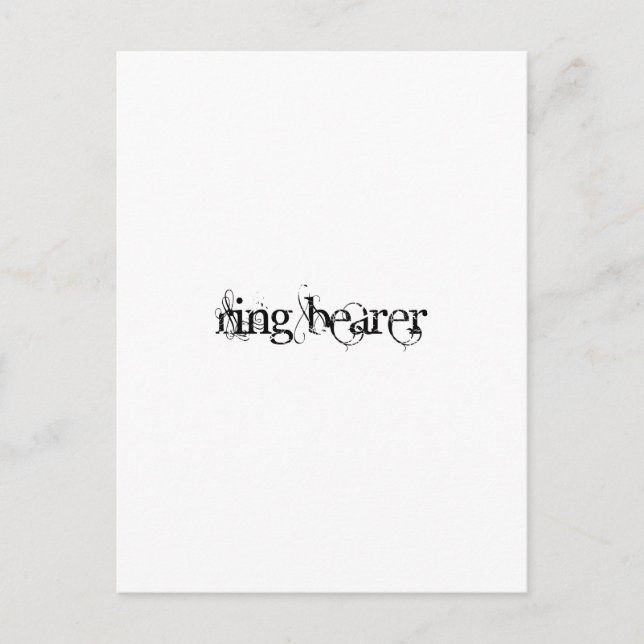 Ring Bearer Postcard (Front)