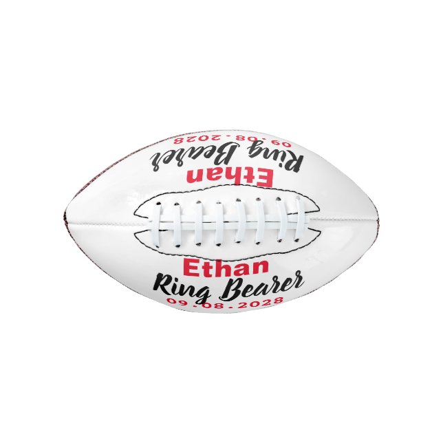 Ring Bearer Proposal Gift Mini Football (Front)