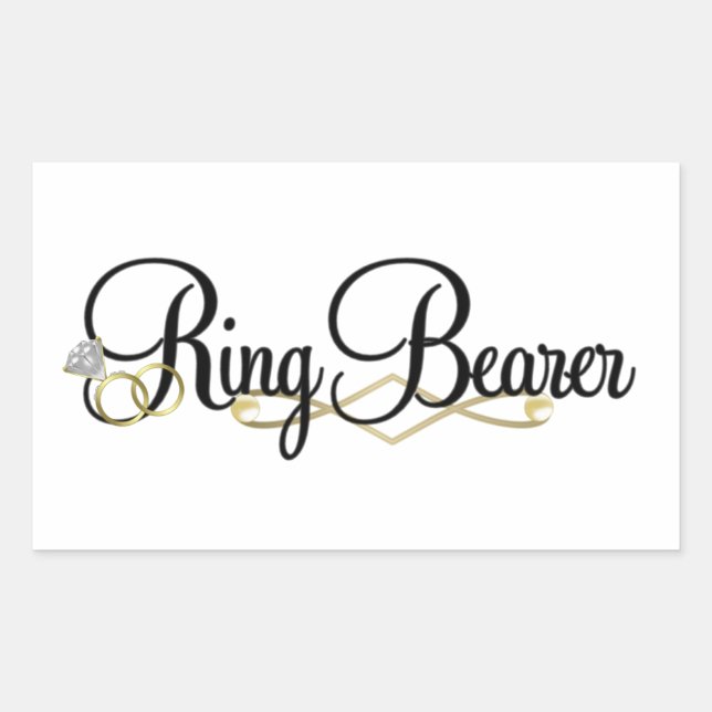 Ring Bearer Rectangular Sticker (Front)