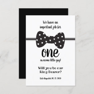 Ring Bearer Request Bow Tie Invitation