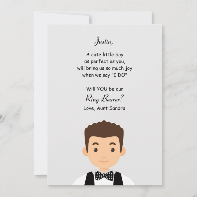 Ring Bearer Request Card (Front)